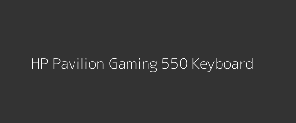 HP Pavilion Gaming 550 Keyboard